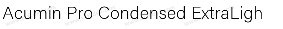 Acumin Pro Condensed ExtraLight字体转换